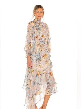 elliatt debra asymmetrical ruffle dress Livia Asymmetrical Gown - White - M main image 1